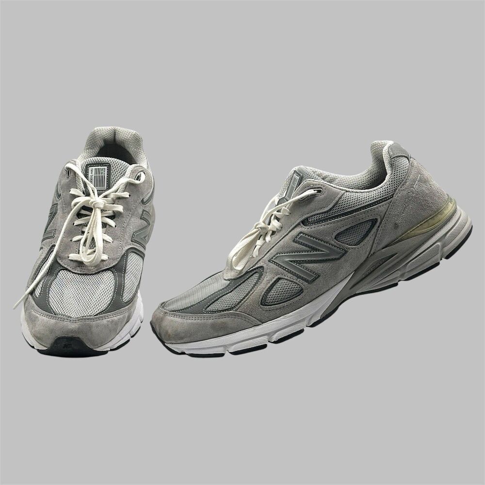 New Balance Mens 990v4 Gray Castlerock Suede Shoes Size 13 4E M990GL4 USA Made